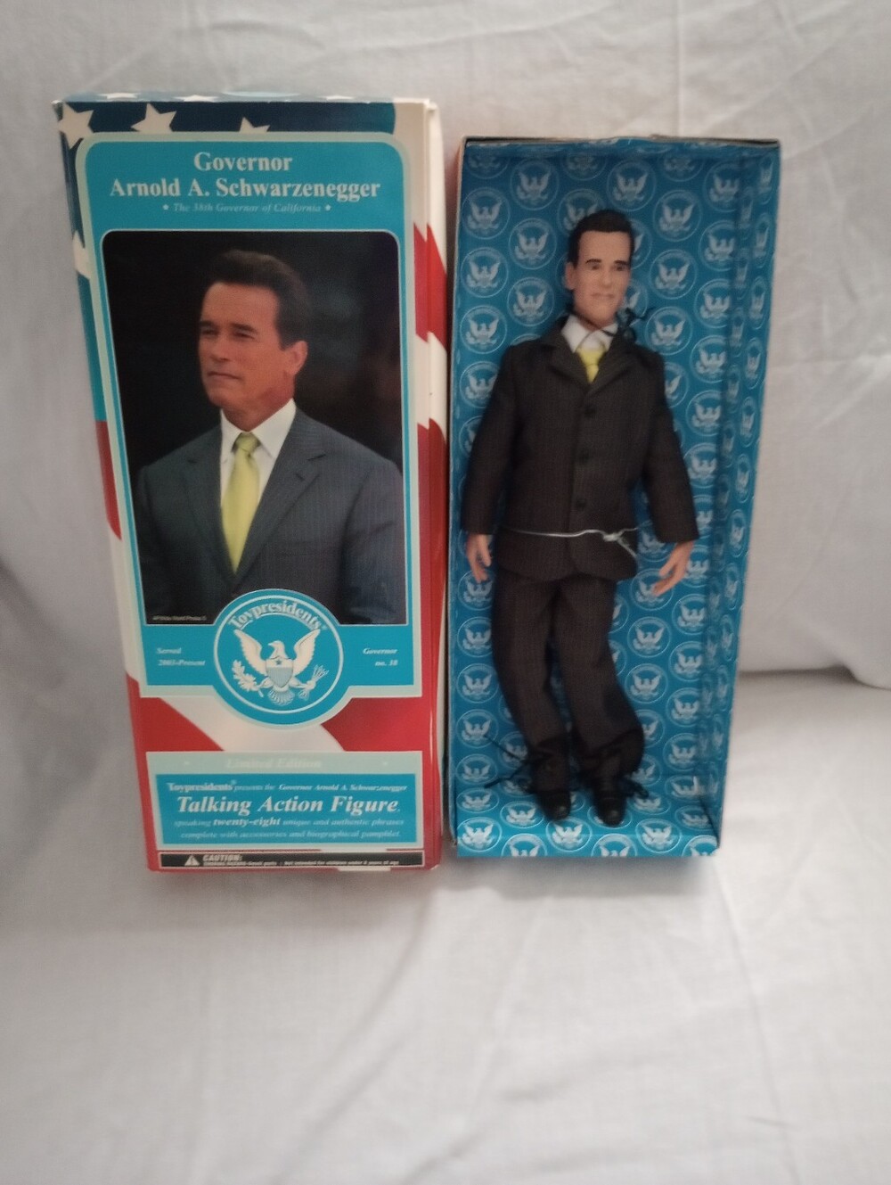 Governor Arnold Schwarzenegger Talking Doll By ToyPresidents Inc In Original Box